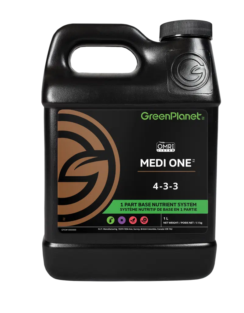 GreenPlanet Nutrients Medi One 1 Part Nutrient System NPK 4-3-3